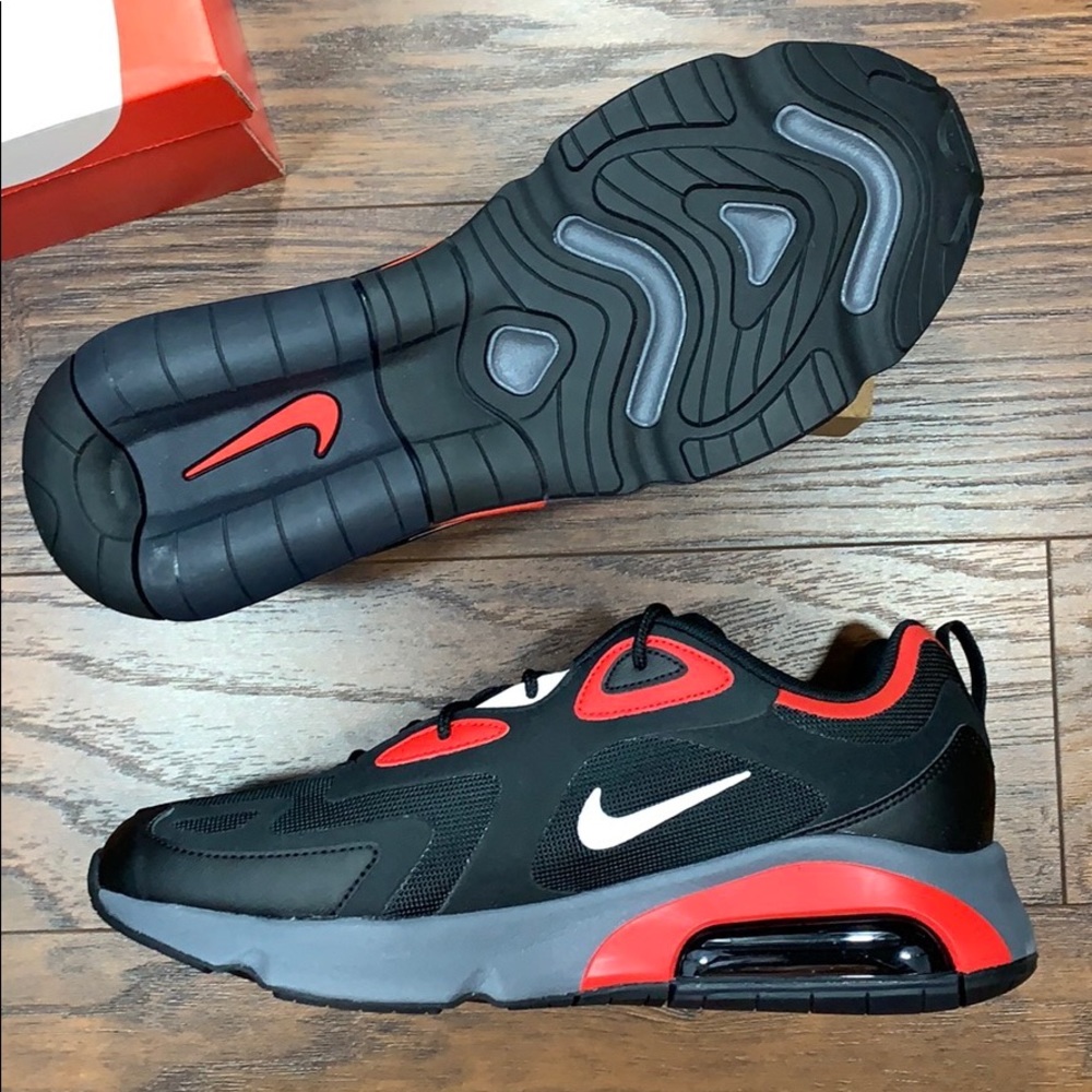 NIKE AIR MAX 200 Black/White-University Red - Picture 6 of 16